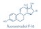 Fluoroestradiol F-18 diagnostic molecule. Skeletal formula