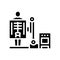 fluoroscopy radiology glyph icon vector illustration flat