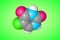 Fluorouracil molecule. Atoms are represented as spheres with conventional color coding: carbon grey, oxygen red