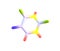 Fluorouracil molecule isolated on white