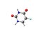 Fluorouracil molecule isolated on white