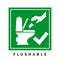 Flushable wipes vector sign