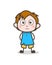 Flushed Expressionless Face - Cute Cartoon Kid Vector