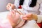 Flushing cryo-mask, skin rejuvenation and restoration procedure, cleansing and narrowing pores