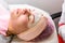 Flushing cryo-mask, skin rejuvenation and restoration procedure, cleansing and narrowing pores.
