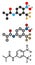 Flutamide prostate cancer drug (anti-androgen) molecule