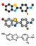 Flutemetamol (18F) PET tracer molecule. Used to diagnose Alzheimer\\\'s disease