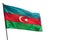 Fluttering Azerbaijan flag on clear white background isolated