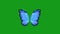 Fluttering butterfly wings green screen motion graphics