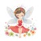 Fluttering fairy whispers, colorful clipart of adorable fairies with playful wings and floral delights