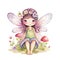 Fluttering fairy wonders, delightful illustration of colorful fairies with vibrant wings and magical flower adornments