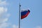 The fluttering flag of Russia.
