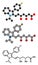 Fluvastatin hypercholesterolemia drug molecule.