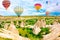 Fly of air balloons in Unique natural place - Cappadocia , Turkiye