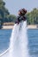 Fly board extreme sports adventure , summer beach sports