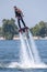 Fly board extreme sports adventure , summer beach sports