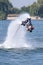 Fly board extreme sports adventure , summer beach sports