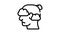 fly in clouds neurosis line icon animation