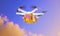 fly fast aircraft blue delivery helicopter technology drone air cargo. Generative AI.