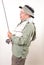 Fly Fisherman - Senior Enjoying Retirement