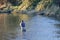 Fly Fisherman in Shallow Creek