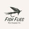Fly fishing hook logo