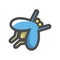 Fly Insect Parasite Vector icon Cartoon illustration