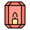 Fly lamp icon vector flat