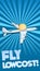 Fly lowcost airplane background