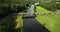 Fly over the ancient bridge in Ireland in 4k
