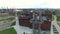 Fly past of three crosses in front of the Gdansk shipyard, Poland, 07 2016, AERIAL FOOTAGE