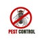 Fly sign, pest control icon, disinsection service