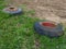 Fly Tipped Wheels Dumped in Rural Norfolk, England