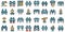 Flyboard icons set vector flat