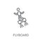 Flyboard linear icon. Modern outline Flyboard logo concept on wh