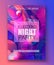 Flyer or banner to the electro night party.