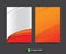 Flyer Brochure background templated 014 Orange curve element