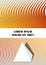Flyer, cover, leaflet, book, bill template in yellow and orange design with abstract wavy shapes and paper pyramid