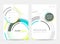 Flyer design with circular pattern. Corporate banner or brochure in A4 size.