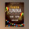 Flyer design for festa juinina festival season