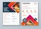 Flyer design. Modern Flyer Background Design. Corporate Template Layout Flyer Mockup. Concept with Square Rhombus Shapes