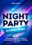 Flyer_guitar5_blauVector Party Night Flyer Or Banner Design Template With Dynamic Light