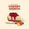 Flyers honoring National Cherry Month or promoting associated events might utilize National Cherry Month vector graphics. design