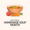Flyers honoring National Homemade Soup Day or promoting associated events might utilize National Homemade Soup Day vector graphics