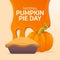 Flyers honoring National Pumpkin Pie Day or promoting associated events can utilize National Pumpkin Pie Day vector graphics.