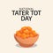 Flyers honoring National Tater Tot Day or promoting associated events can utilize National Tater Tot Day vector graphics. design