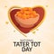 Flyers honoring National Tater Tot Day or promoting associated events can utilize National Tater Tot Day vector graphics. design