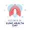 Flyers promoting Lung Health Day or other events can utilize vector pictures concerning the holiday. design of a flyer, a