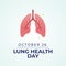 Flyers promoting Lung Health Day or other events can utilize vector pictures concerning the holiday. design of a flyer, a