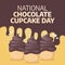 Flyers promoting National Chocolate Cupcake Day or associated events can utilize National Chocolate Cupcake Day-related vector